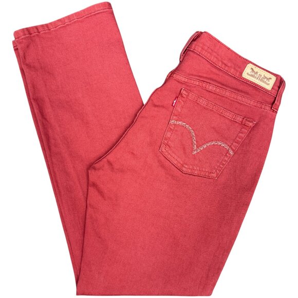 EUC Women's LEVI'S 505 Straight Leg Jeans Red | Size‎ 10 - Picture 1 of 10